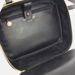 Chanel Black Calfskin Timeless Vanity Handbag