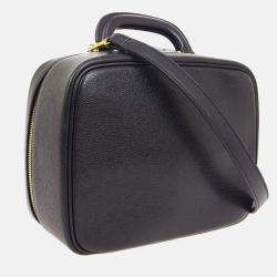 Chanel Black Calfskin Timeless Vanity Handbag