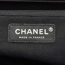 Chanel Black Quilted Caviar Leather CC Timeless Frame Clutch