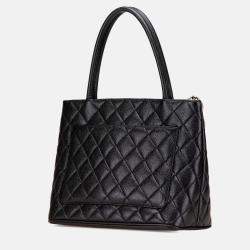 Pre Owned Chanel Black Caviar Medallion Tote
