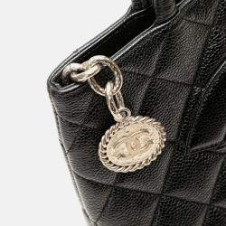 Pre Owned Chanel Black Caviar Medallion Tote