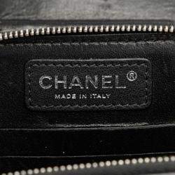 Pre Owned Chanel Black CC Quilted Lambskin Clams Wallet on Chain