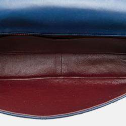 Pre Owned Chanel Navy Blue Large Lambskin Chic With Me Flap