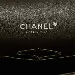 Chanel Dark Grey Quilted Caviar Leather Maxi Classic Double Flap Bag