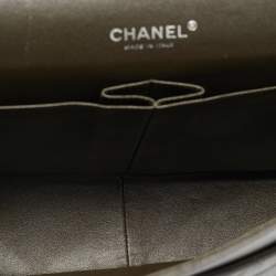 Chanel Dark Grey Quilted Caviar Leather Maxi Classic Double Flap Bag