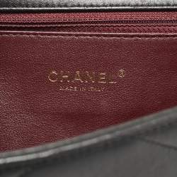 Chanel Black Chevron Leather Coco Envelope Flap Bag