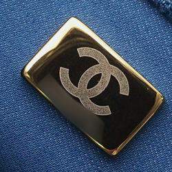 Chanel Blue Mini Rectangular Quilted Denim Mood Flap