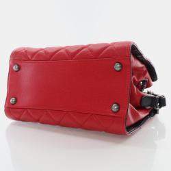 Chanel Small Red Caviar CC Bucket Bag