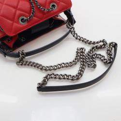 Chanel Small Red Caviar CC Bucket Bag