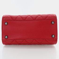 Chanel Small Red Caviar CC Bucket Bag