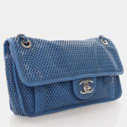 Chanel Up In The Air Medium Blue Calfskin Shoulder Bag