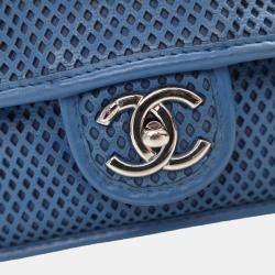 Chanel Up In The Air Medium Blue Calfskin Shoulder Bag