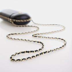 Pre Owned Chanel Chain Around Black Lambskin Phone Holder Bag
