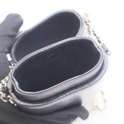 Pre Owned Chanel Chain Around Black Lambskin Phone Holder Bag