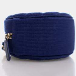 Chanel Round Blue Mixed Fibre Clutch Bag