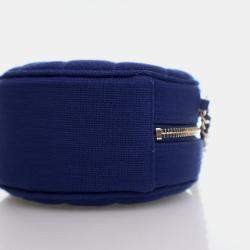 Chanel Round Blue Mixed Fibre Clutch Bag