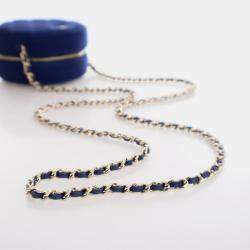 Chanel Round Blue Mixed Fibre Clutch Bag