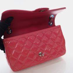 Chanel Coco Shine Medium Pink Patent Leather Shoulder Bag