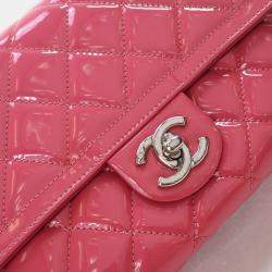 Chanel Coco Shine Medium Pink Patent Leather Shoulder Bag