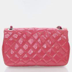 Chanel Coco Shine Medium Pink Patent Leather Shoulder Bag