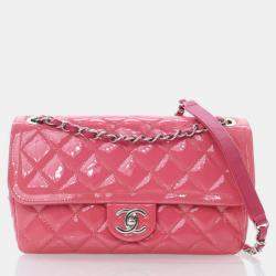 Chanel Coco Shine Medium Pink Patent Leather Shoulder Bag