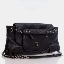 Chanel Pocket In The City Brown Caviar Leather Shoulder Bag