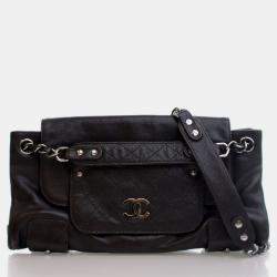 Chanel Pocket In The City Brown Caviar Leather Shoulder Bag