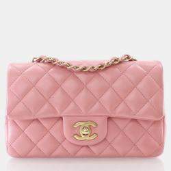 Chanel Mini Pink Lambskin Classic Flap Bag