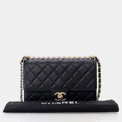 Chanel Chic Pearls Small Black Lambskin Shoulder Bag