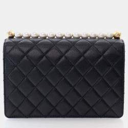 Chanel Chic Pearls Small Black Lambskin Shoulder Bag