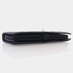 Chanel Black Nubuck Suede Micro Chain Chevron Flap Bag