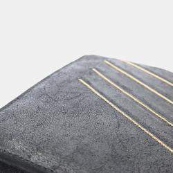 Chanel Black Nubuck Suede Micro Chain Chevron Flap Bag