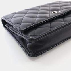 Chanel Black Lambskin Wallet On Chain (WOC)
