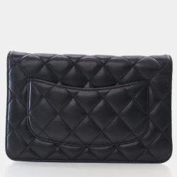 Chanel Black Lambskin Wallet On Chain (WOC)