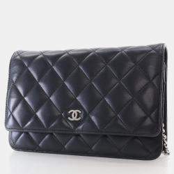 Chanel Black Lambskin Wallet On Chain (WOC)