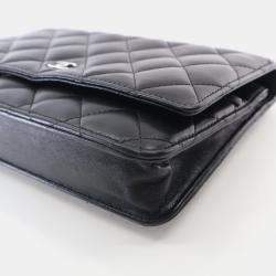 Chanel Black Lambskin Wallet On Chain (WOC)