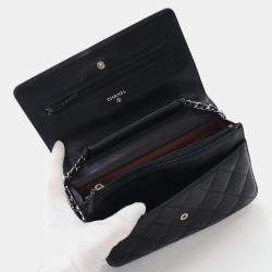 Chanel Black Lambskin Wallet On Chain (WOC)