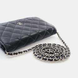 Chanel Black Lambskin Wallet On Chain (WOC)