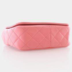 Chanel Giant Crystal CC Mini Pink Lambskin Flap Bag