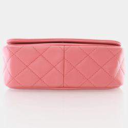 Chanel Giant Crystal CC Mini Pink Lambskin Flap Bag