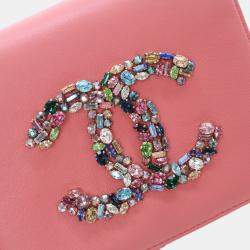 Chanel Giant Crystal CC Mini Pink Lambskin Flap Bag