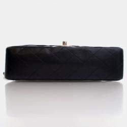 Chanel Classic Double Flap Small Black Lambskin Shoulder Bag