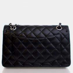 Chanel Classic Double Flap Small Black Lambskin Shoulder Bag