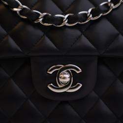 Chanel Classic Double Flap Small Black Lambskin Shoulder Bag