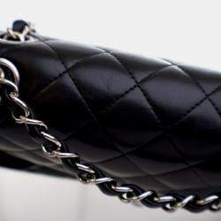 Chanel Classic Double Flap Small Black Lambskin Shoulder Bag