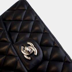 Chanel Classic Double Flap Small Black Lambskin Shoulder Bag