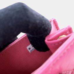 Chanel Mini Pink Lambskin Flap Clutch On Chain