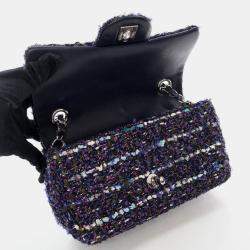 Chanel Mini Multicolor Tweed Rectangular Flap Bag