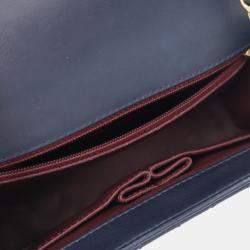 Chanel Small Navy Blue Caviar Filigree Flap Bag