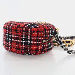 Chanel Multicolor Tweed 19 Round Clutch